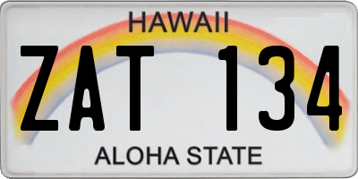 HI license plate ZAT134