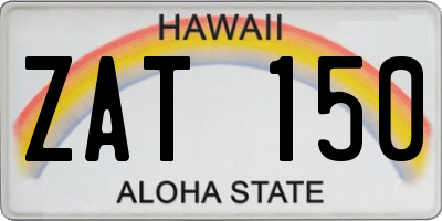 HI license plate ZAT150