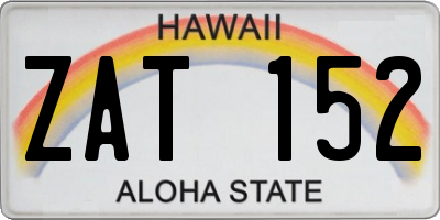 HI license plate ZAT152