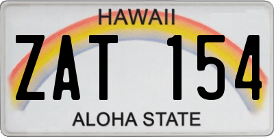HI license plate ZAT154