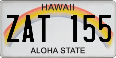 HI license plate ZAT155