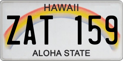 HI license plate ZAT159