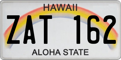 HI license plate ZAT162