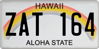 HI license plate ZAT164