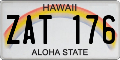 HI license plate ZAT176