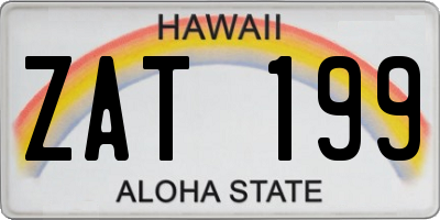 HI license plate ZAT199