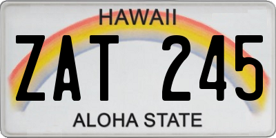 HI license plate ZAT245