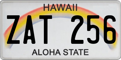 HI license plate ZAT256