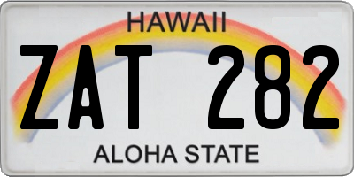 HI license plate ZAT282