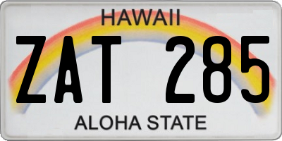 HI license plate ZAT285