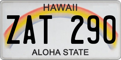 HI license plate ZAT290