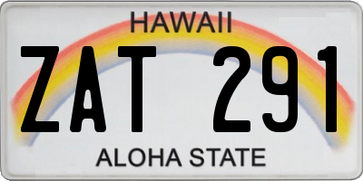 HI license plate ZAT291