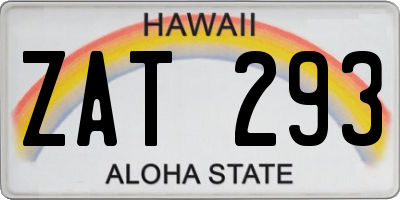 HI license plate ZAT293