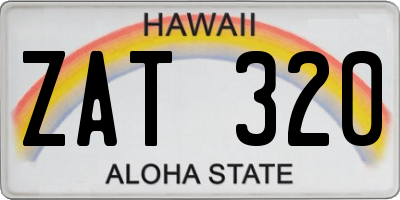 HI license plate ZAT320