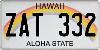 HI license plate ZAT332