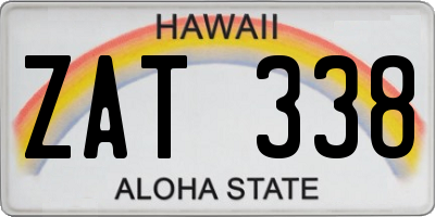 HI license plate ZAT338