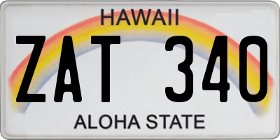 HI license plate ZAT340