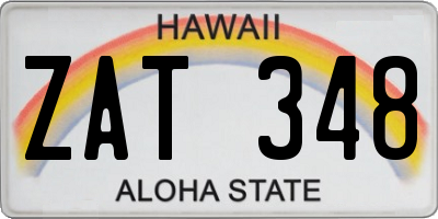 HI license plate ZAT348