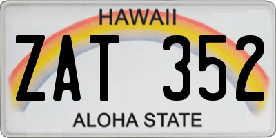 HI license plate ZAT352