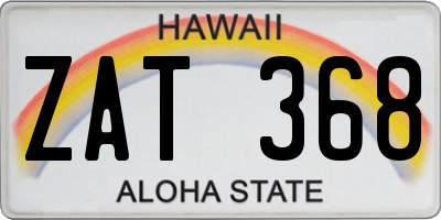 HI license plate ZAT368