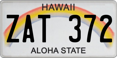 HI license plate ZAT372