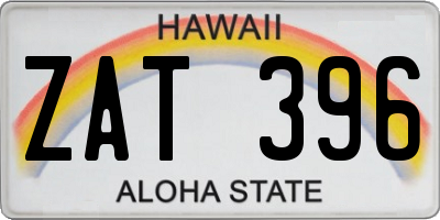 HI license plate ZAT396