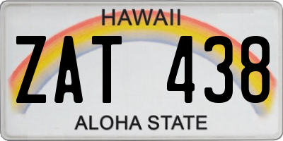 HI license plate ZAT438