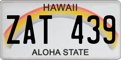HI license plate ZAT439