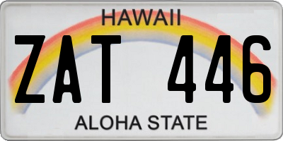 HI license plate ZAT446