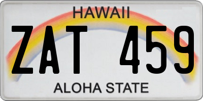 HI license plate ZAT459