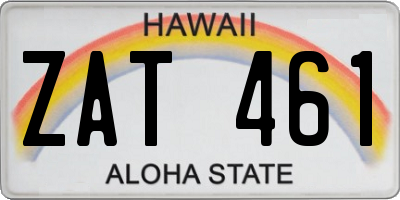 HI license plate ZAT461
