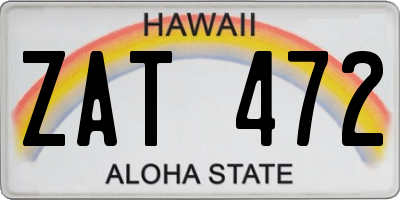 HI license plate ZAT472