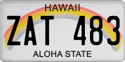 HI license plate ZAT483