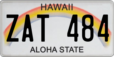 HI license plate ZAT484