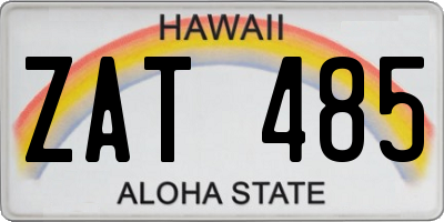 HI license plate ZAT485