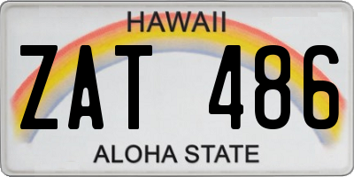 HI license plate ZAT486
