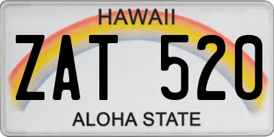 HI license plate ZAT520