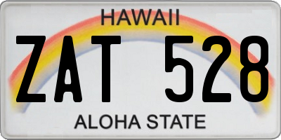 HI license plate ZAT528