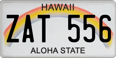 HI license plate ZAT556