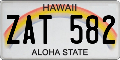 HI license plate ZAT582