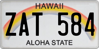 HI license plate ZAT584
