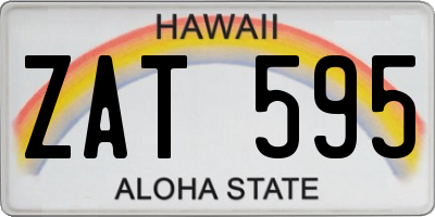 HI license plate ZAT595