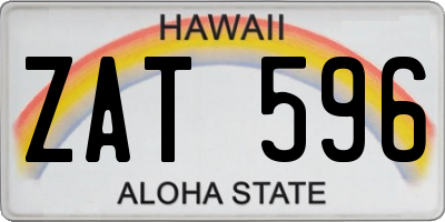 HI license plate ZAT596