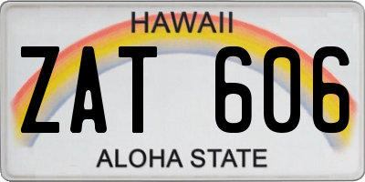 HI license plate ZAT606