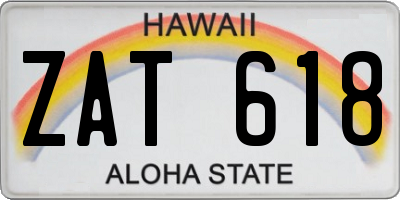 HI license plate ZAT618