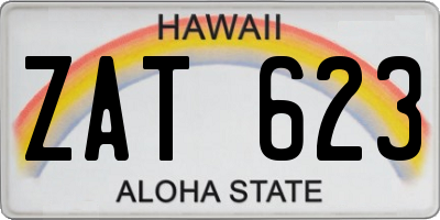 HI license plate ZAT623