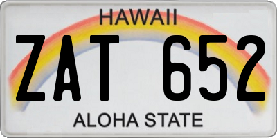 HI license plate ZAT652