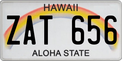 HI license plate ZAT656