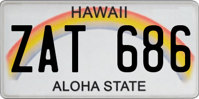 HI license plate ZAT686