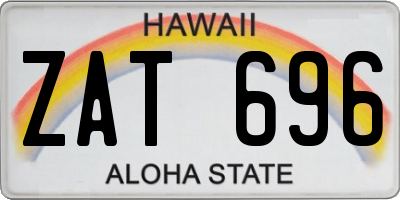 HI license plate ZAT696
